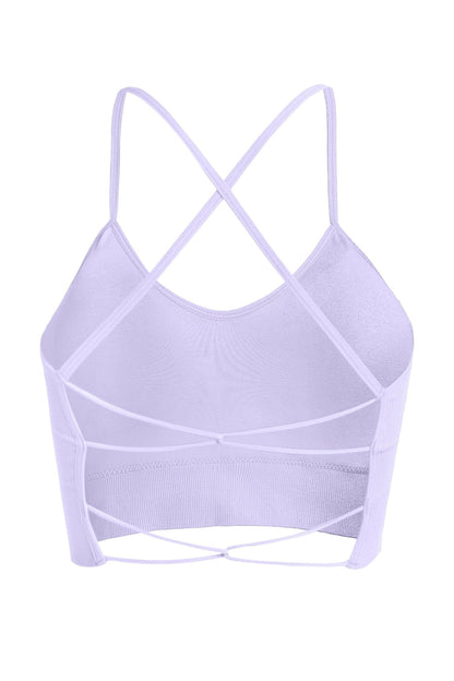 Blaire Sport Cross Back Ribbed Padded Sports Bra
